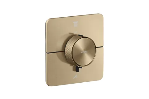 Термостат прихованого монтажу AXOR ShowerSelect ID Softsquare на 2 функції, Brushed Brass (36754950)