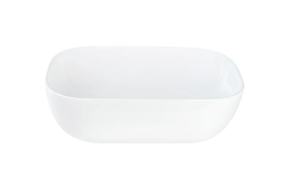 DUQUESA Умивальник накладний без отвору під змішувач 45,5x32x13,5, glossy white