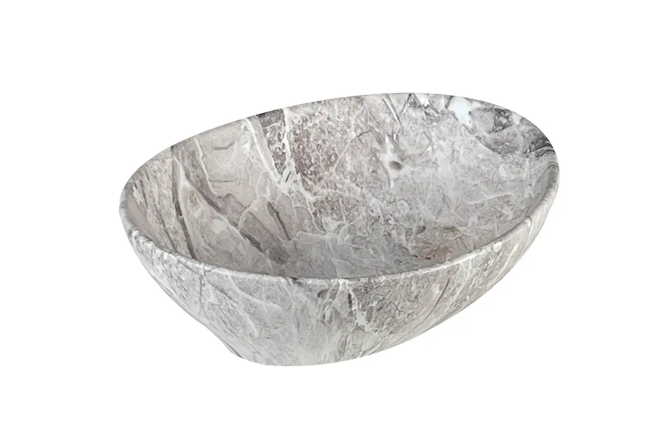 FRESSA Умивальник накладний без отвору під змішувач 41x33x14,5, matt brown stone — фото 2