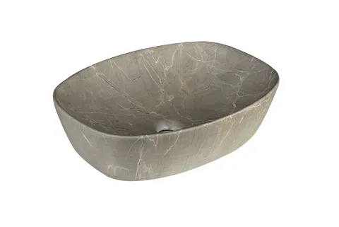 ISLA Умивальник накладний без отвору під змішувач 50,5x39x13,5, matt brown stone