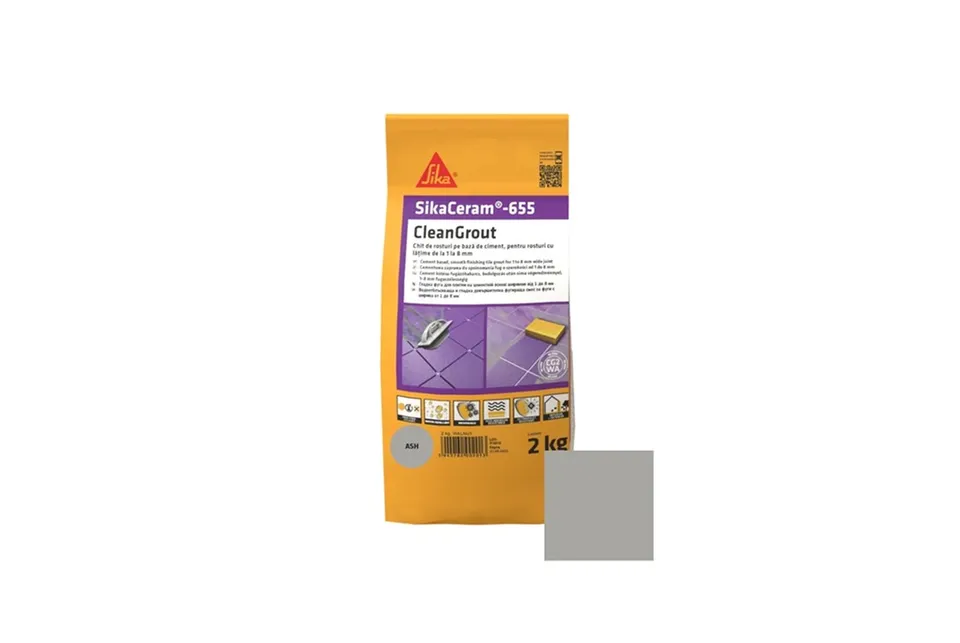 Затирка для плитки 1-8мм SikaCeram-655 CleanGrout ash/10x2KG
