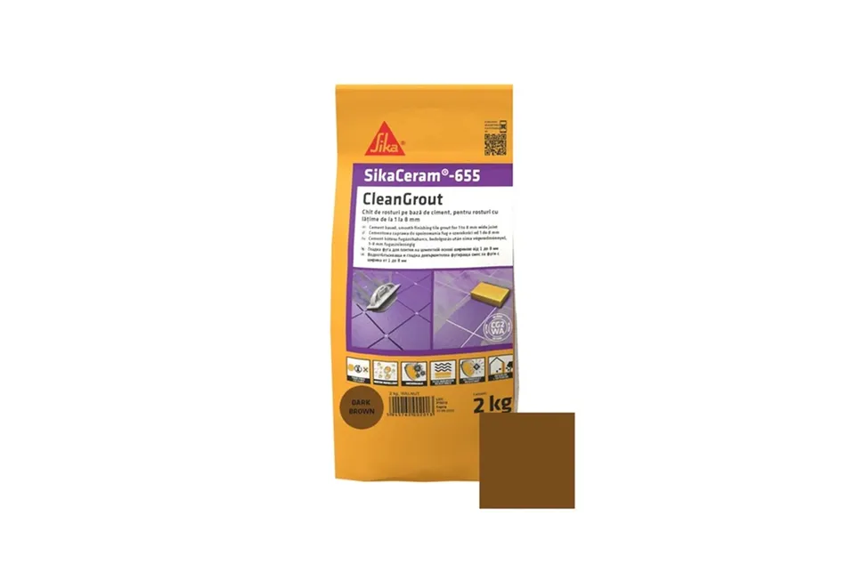 Затирка для плитки 1-8мм SikaCeram-655 CleanGrout dark brown/10x2KG