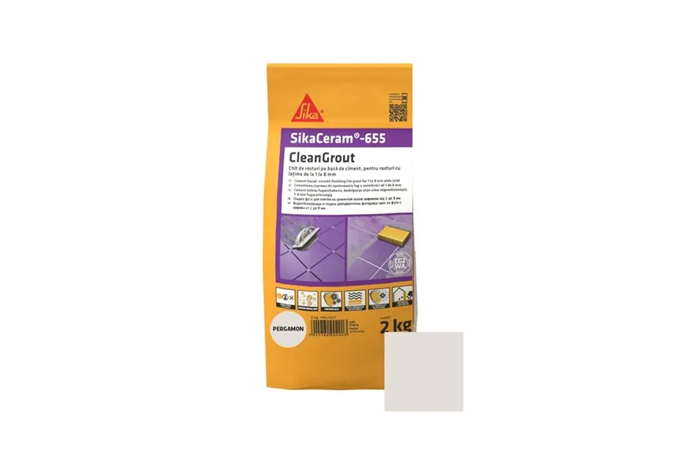 Затирка для плитки 1-8мм SikaCeram-655 CleanGrout pergamon/10x2KG