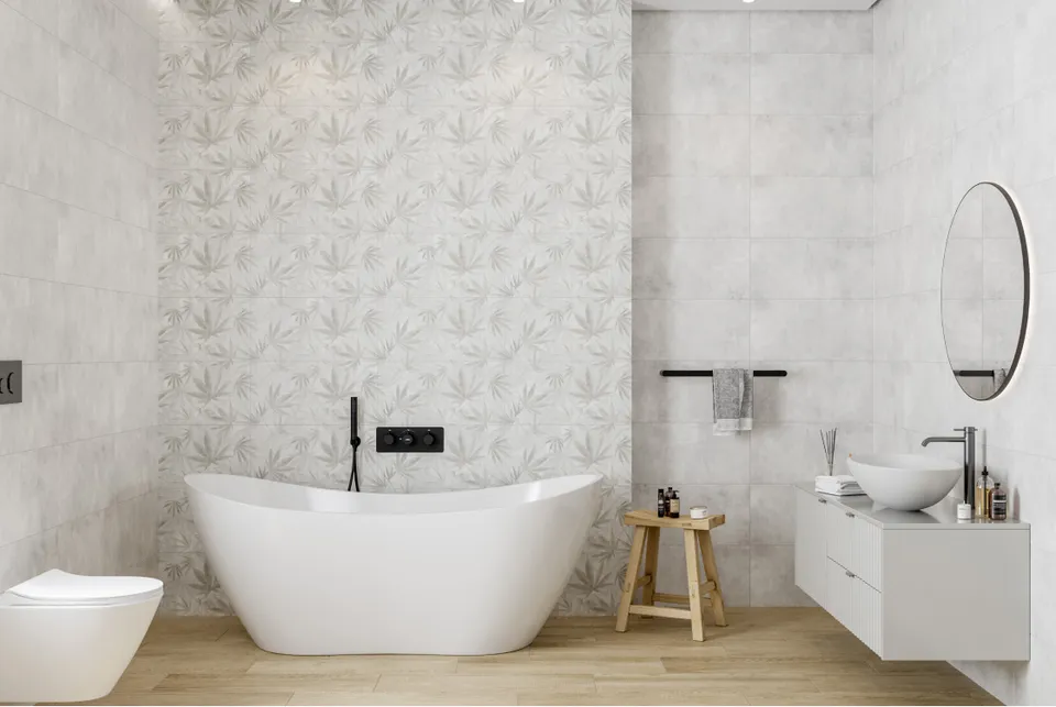 AMSTERDAM айворі Botanic 30х60 satin ASА151 (плитка настінна) — фото 2