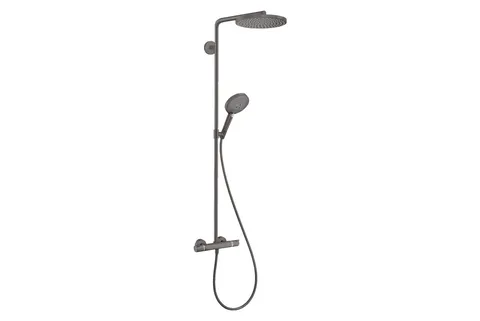 Душова система Raindance S 240 EcoSmart PowderRain 2jet з термостатом, Brushed Black Chrome (28823340)