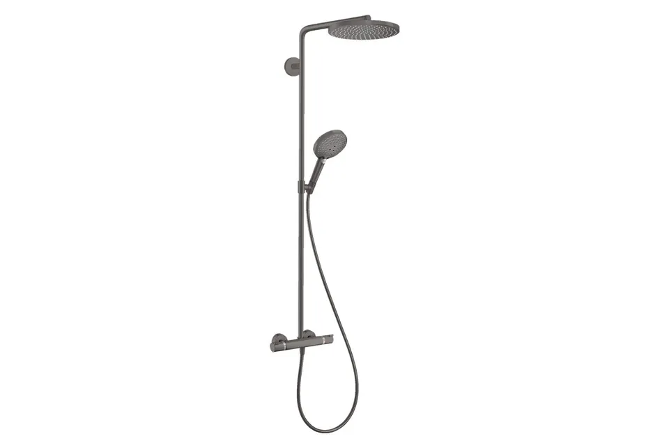 Душова система Raindance S 240 EcoSmart PowderRain 2jet з термостатом, Brushed Black Chrome (28823340)
