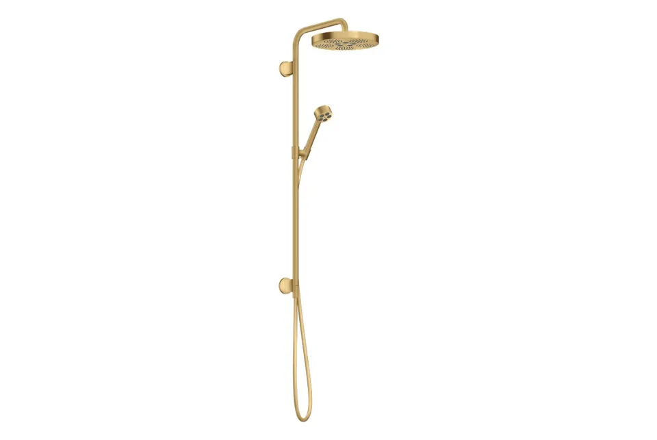 Душова система Axor One Showerpipe 280 1jet прихованого монтажу, Brushed Gold Optic (48790250)