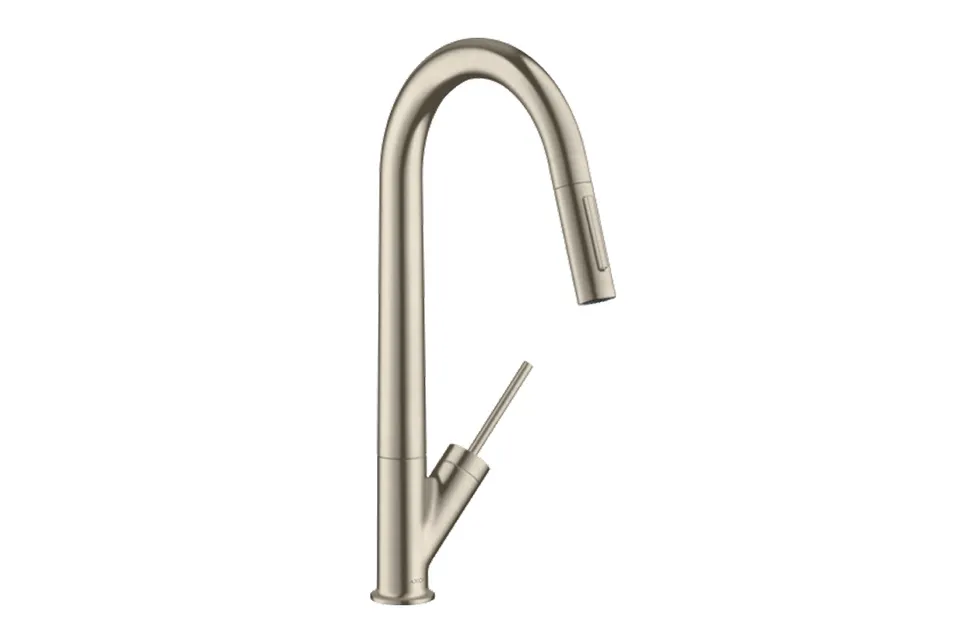 Змішувач Axor Starck 270 для кухні з витяжним виливом, Brushed Nickel (10821820)
