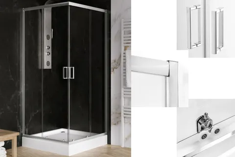 Душова кабіна квадратна SUVIA 2D 90x90х190 скло clear ACTIVE SHIELD 5мм