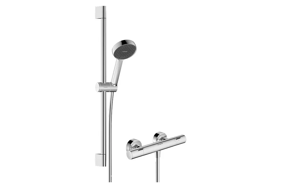Комплект: душовий набір Activera Select S 0,65 EcoSmart із термостатом Ecostat Fine, Chrome (28876000)