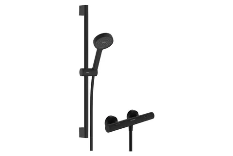 Комплект: душовий набір Activera Select S 0,65 EcoSmart із термостатом Ecostat Fine, Matt Black (28876670)