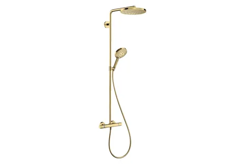 Душова система Raindance S 240 EcoSmart PowderRain 2jet з термостатом, Polished Gold Optic (28823990)