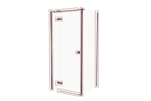 Фурнітура до кабіни KALIBRA 1D 80-120 BLACK