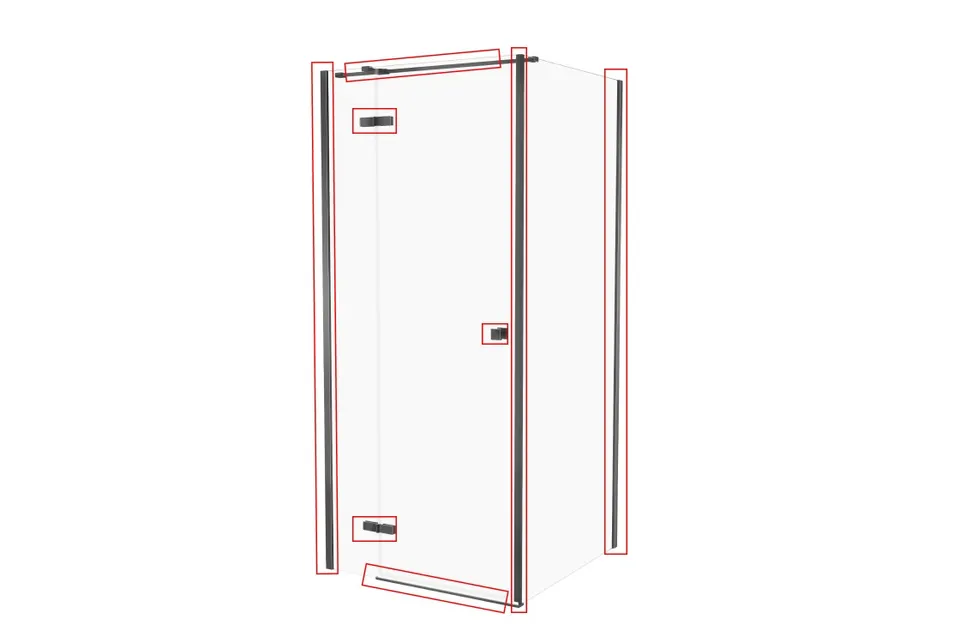 Фурнітура до кабіни KALIBRA 1D 80-120 BLACK