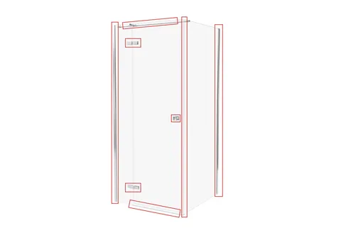 Фурнітура до кабіни KALIBRA 1D 80-120 CHROME