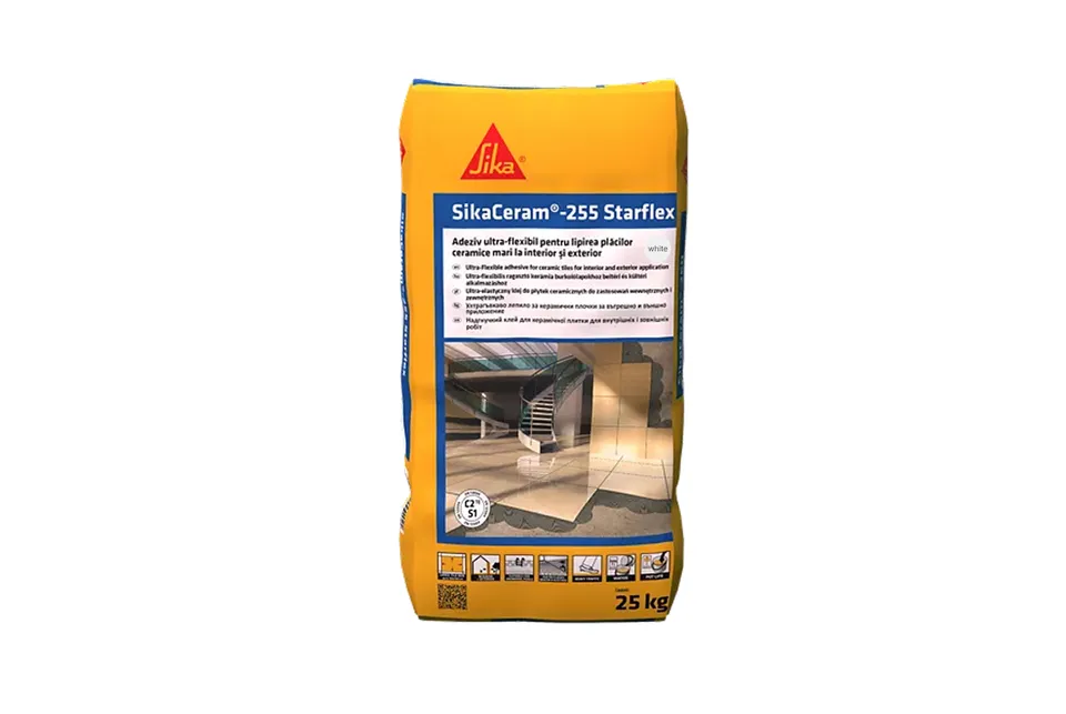 Клей для плитки SikaCeram-255 StarFlex white мішок 25 кг