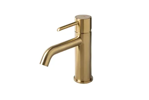 ROUND, Змішувач для умивальника h160 мм, brushed brass (100368109)
