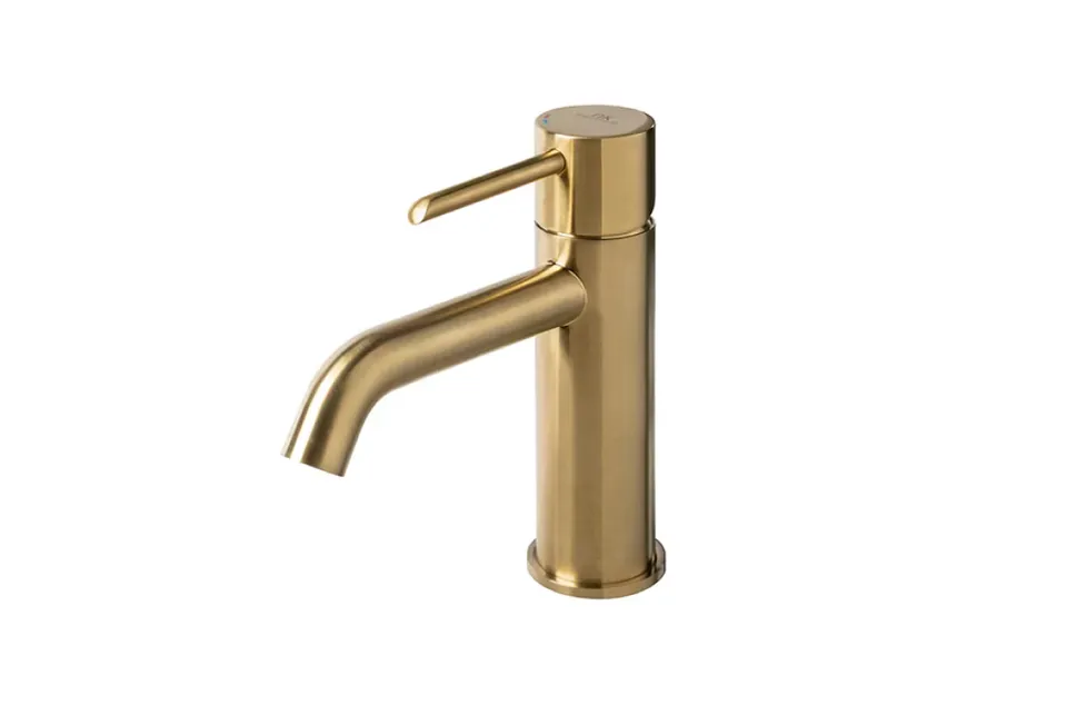 ROUND, Змішувач для умивальника h160 мм, brushed brass (100368109)