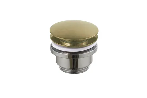 Донний клапан для умивальника універсальний (clicker), brushed brass (100368282)