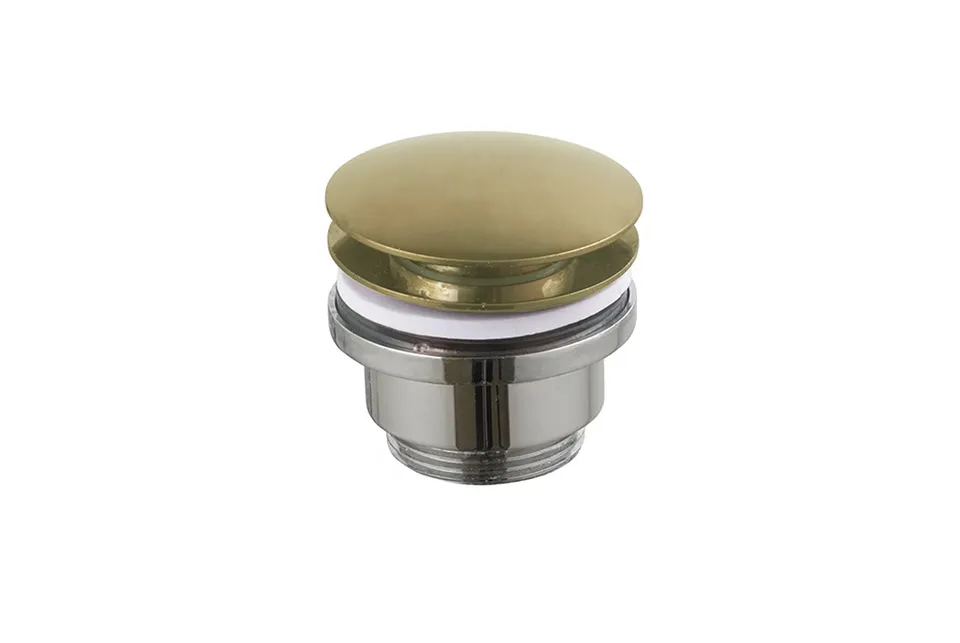 Донний клапан для умивальника універсальний (clicker), brushed brass (100368282)