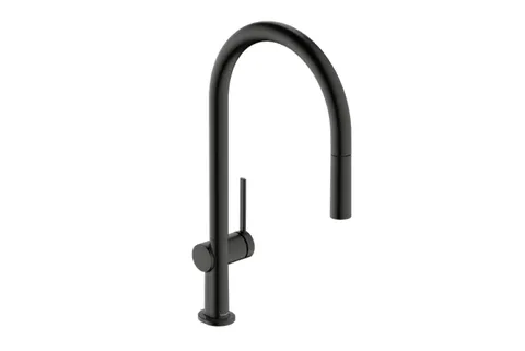 Змішувач Talis 210 1jet кухонний з витяжним виливом, Brushed Black Chrome (72802340)