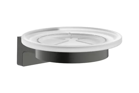 AddStoris S Мильниця підвісна, Brushed Black Chrome/скло (41766340)
