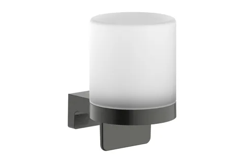 AddStoris S Дозатор підвісний для рідкого мила, Brushed Black Chrome/скло (41765340)
