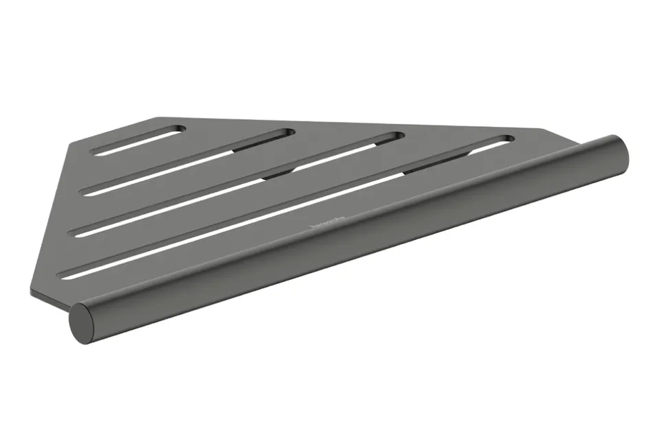 AddStoris S Поличка кутова 15.4х15.4x30.2 см, Brushed Black Chrome (41761340)