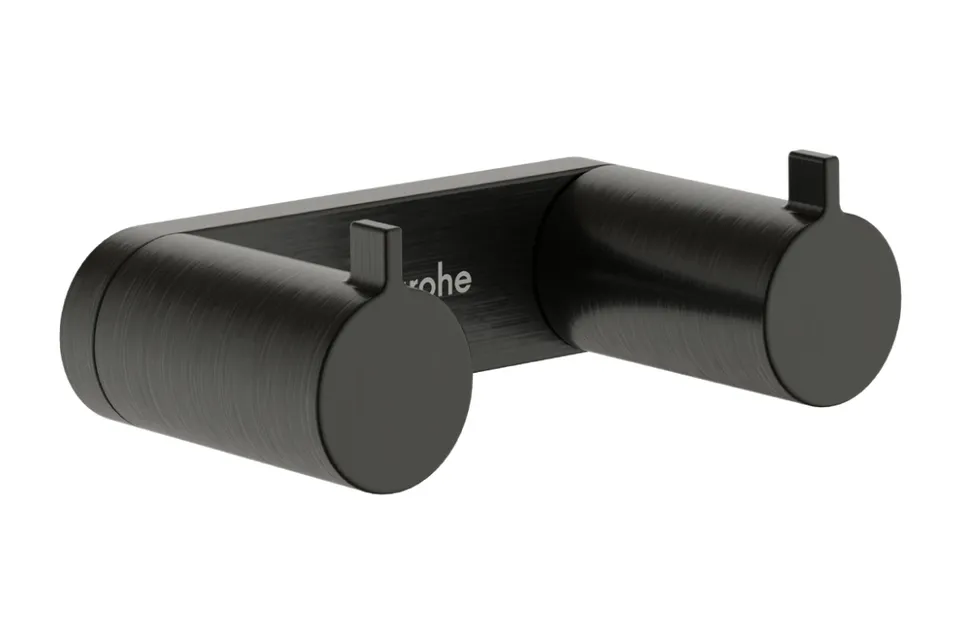 AddStoris S Гачок подвійний 3.5х1.7x6.7 см, Brushed Black Chrome (41785340)