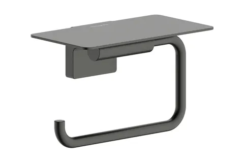 AddStoris S Тримач паперу з полицею, Brushed Black Chrome (41789340)