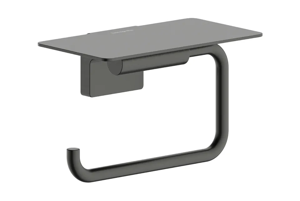 AddStoris S Тримач паперу з полицею, Brushed Black Chrome (41789340)