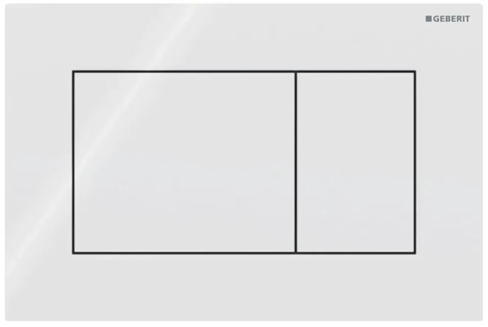 Кнопка змиву Sigma 01, подвійний змив, пластик, білий глянець (115.660.11.1)