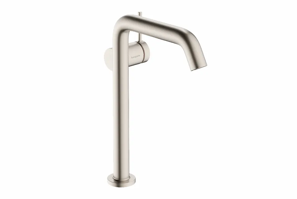 Змішувач Tecturis S 240 Fine CoolStart для умивальника з донним клапаном Push-Open, Stainless Steel Optic (73373800)