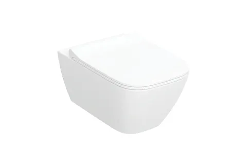 Унітаз підвісний SMYLE SQUARE RIMFREE + сидіння дюропластове Sandwich (500.685.01.1)