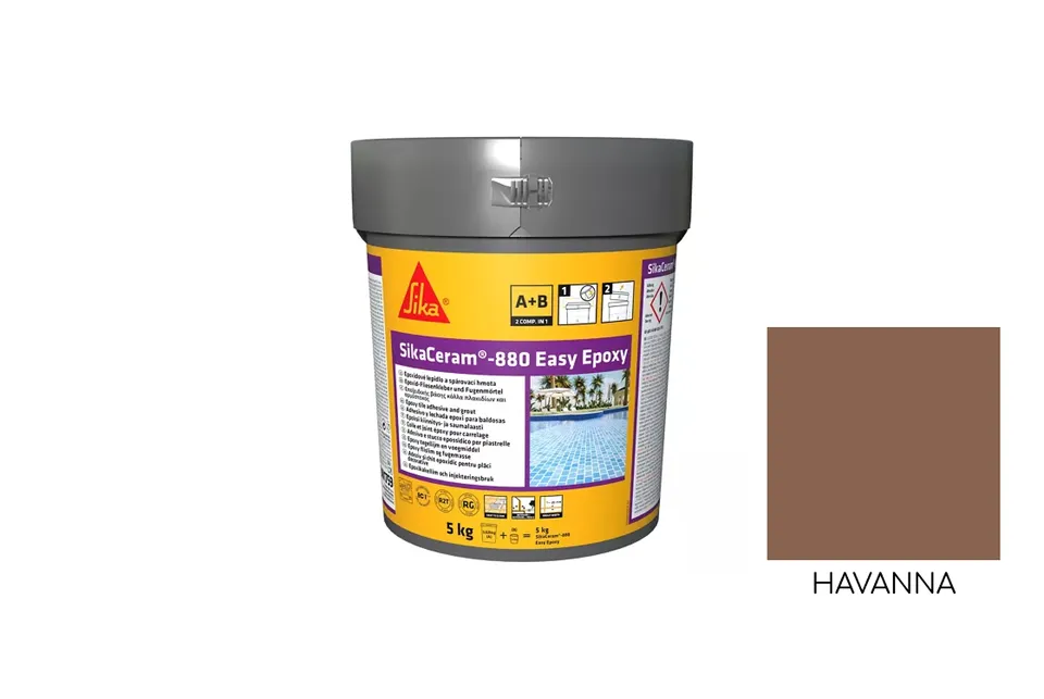 SikaCeram-880 Easy Epoxy(AB) 2к Епоксидна затирка, havana 5кг