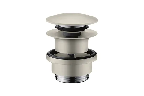 Донний клапан для умивальників з переливом AXOR push-open, Stainless Steel Optic (51300800)