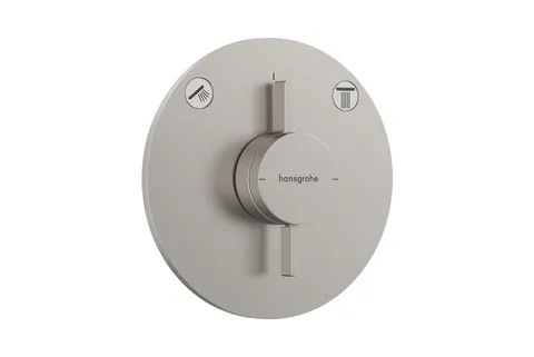 Змішувач прихованого монтажу DuoTurn S на 2 функції, Stainless Steel Optic (75418800)