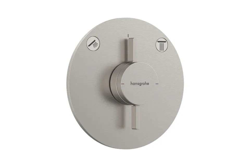 Змішувач прихованого монтажу DuoTurn S на 2 функції, Stainless Steel Optic (75418800)