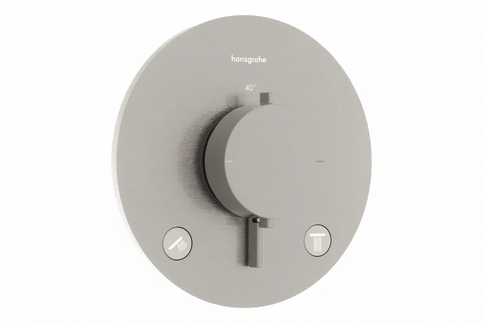 Термостат прихов.монтажу Ecostat Comfort S на 2 функції, Stainless Steel Optic (33715800)