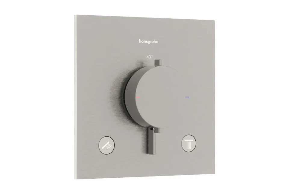Термостат прихованого монтажу Ecostat Comfort E на 2 функції Stainless Steel Optic (33711800)