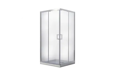 Кабіна квадратна MODERN 90x90x190 універсальна: скло прозоре, профіль хромований