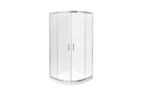 Кабіна півкругла MODERN 90x90x190 універсальна: скло grigio, профіль хромований