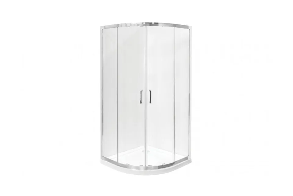 Кабіна півкругла MODERN 90x90x190 універсальна: скло grigio, профіль хромований